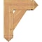 Ekena Millwork Traditional Arts and Crafts Smooth Bracket w/ Offset Brace, Western Red Cedar, 7 1/2"W x 20"D x 24"H BKT0806X20X24TRA03SWR - alternate 4